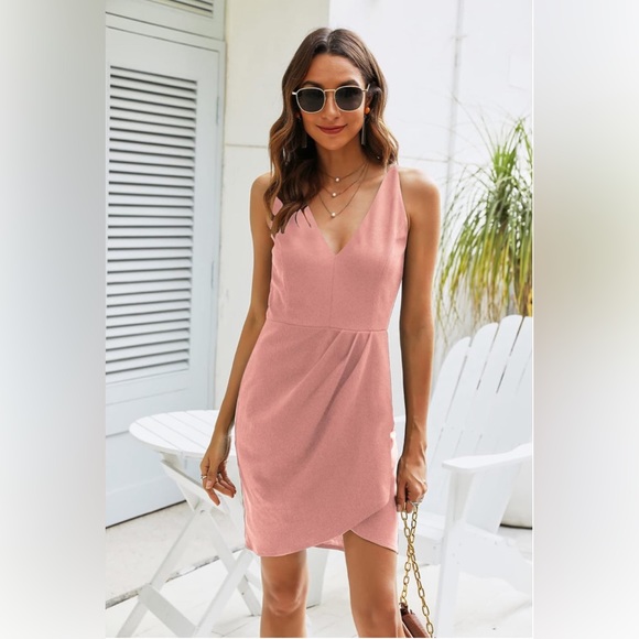 NWT Manydress Women's Bodycon Sleeveless Deep V Neck Summer Dress … - Picture 2 of 6